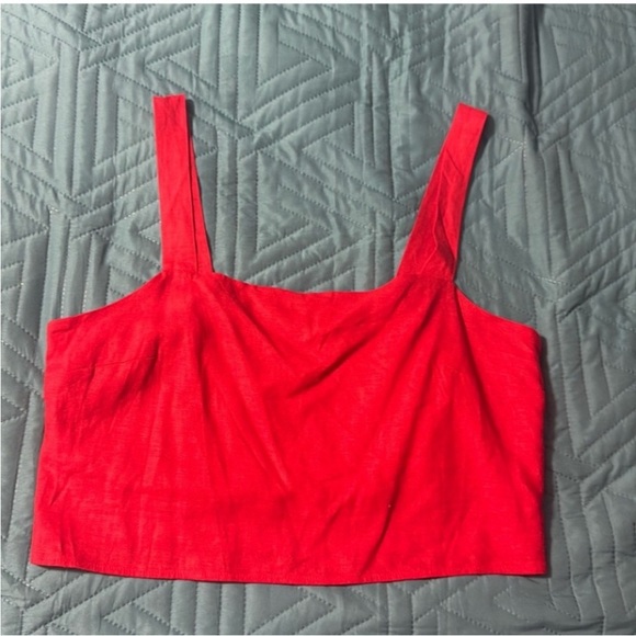 Rachel Zoe Rayon/Linen Cropped Sleeveless Top Size: L - Picture 1 of 4